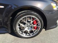 Work parking lot 4...  Stock rims