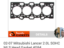 Ok guys so I called the local Advance Auto parts and their price for the head gasket is a wopping $50. They didn't have it in stock so he asked if I wanted him to check the other local stores and I said NO THANK YOU SIR! lol. Because I already knew they are cheaper online. I knew they went for around $20, but I got an even better deal.