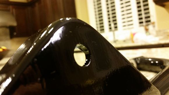 From this angle you can see the thickness of the steel being used from the hole.