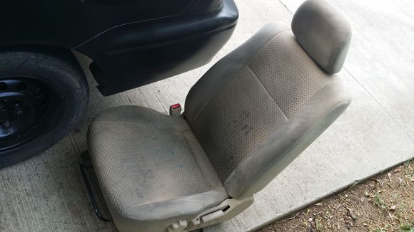 When this light color interior get dirty it already turns a dark gray lol. Might as well make them all that color. But of course after the seats are finished will get some covers for them. But it's important to have the real thing underneath clean also and not just a cover up. Trying to build this Lancer the right way. Tunner, daily driver, showroom style, all that good stuff :)