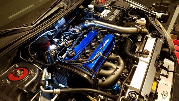 Spoolin up COP installed, CF accent pieces. Wire tuck in the future.