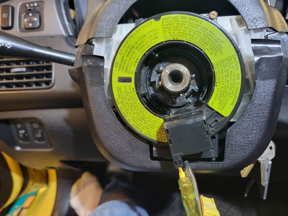 This is how my center portion wanted to be aligned to have the turn signal reset perfectly centered. Just align the square 