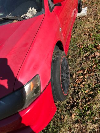 Paint faded. I believe a buff would bring it back