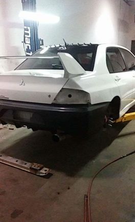 JDM rear getting test fitted.