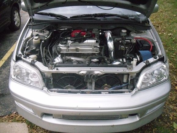 new setup withevo 8 injen pipes and intake