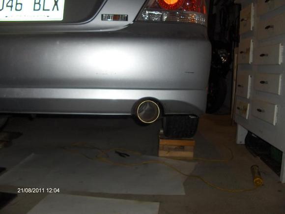 Tight to the bumper, but safe.