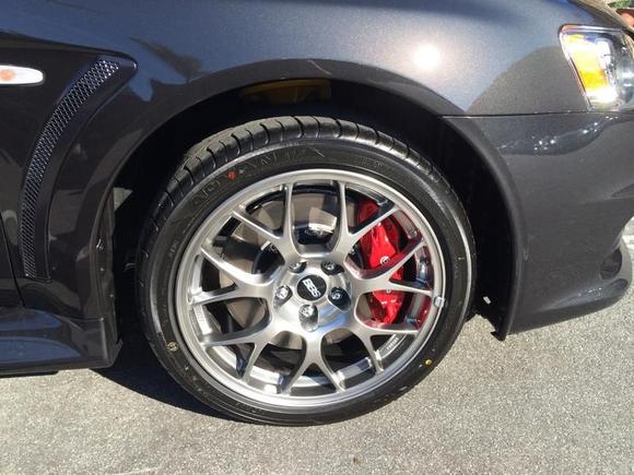 Work parking lot 4...  Stock rims