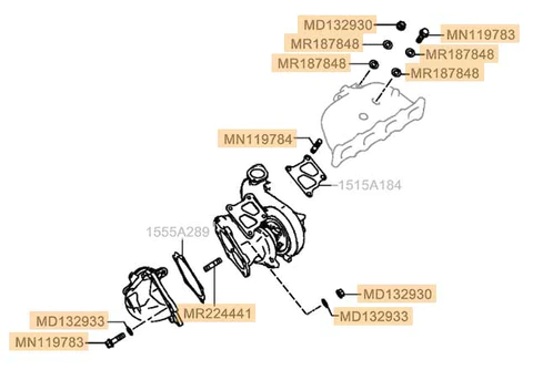 Mitsubishi OEM Turbo Hardware Kit by MAPerformance: p/n: EVOX-TURBOHWKIT