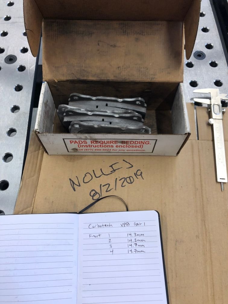 Brakes - Carbotech XP8 Front Brake Pads (set 1) CT9A - Used - 2003 to 2006 Mitsubishi Lancer Evolution - Camano Island, WA 98282, United States