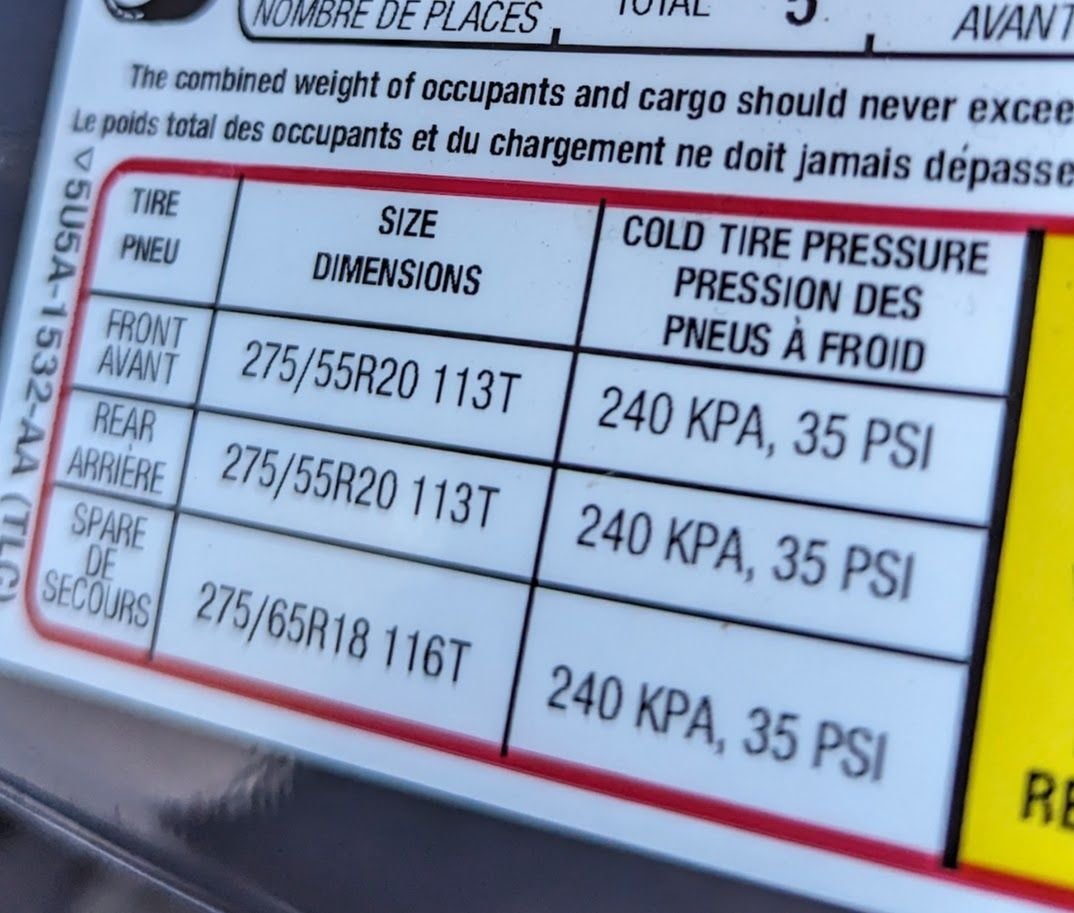 Tire Load Ratings and Blizzak 275/65R18 Ford F150 Forum Community