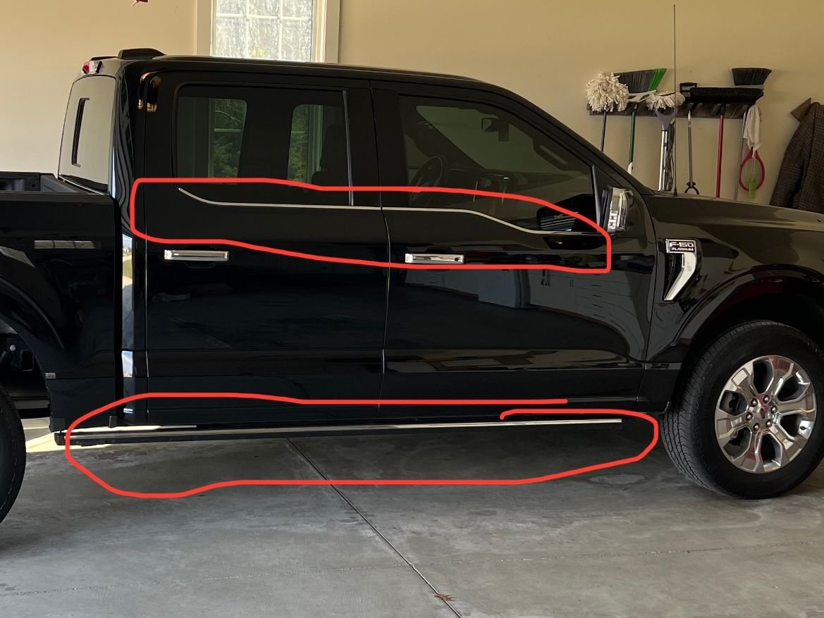 Want to Buy [North Central] Black front bumper trim, 4 window trim