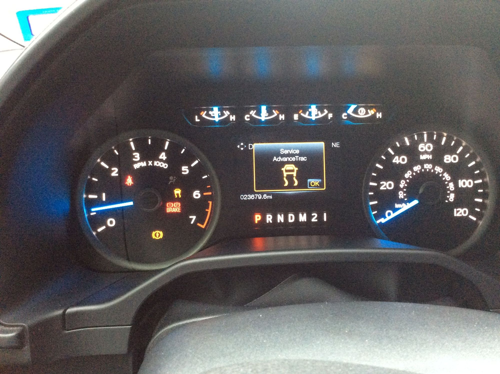 Traction Control & Parking Brake Warning light aftter installing 295/70