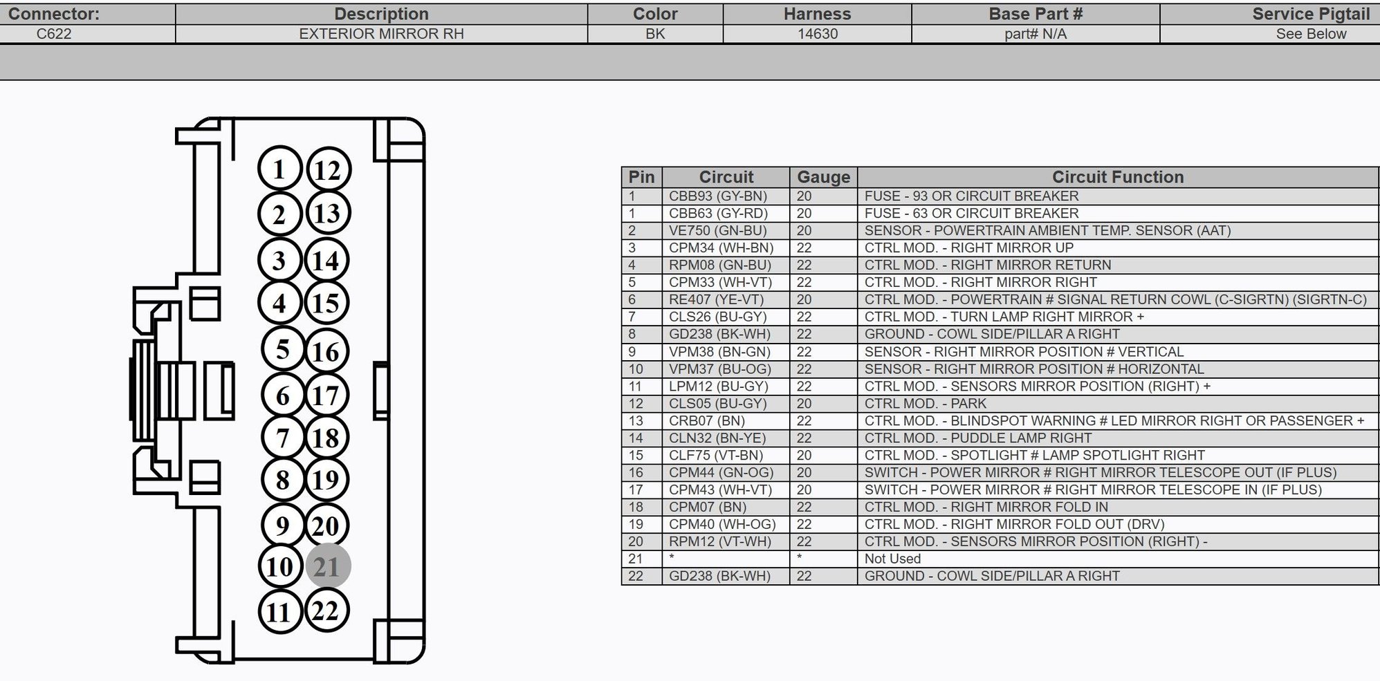 22 pin truck to 8pin mirror Ford F150 Forum Community of Ford