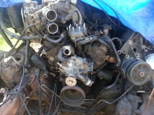 Midtear down of the engine