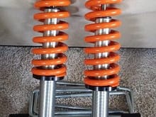 Orange Boss Coilovers with 2.5" rear blocks