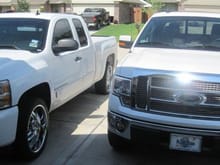 The new F and the ol chevy...