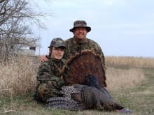 MY SON AND I WITH HIS FIRST TURKEY LAST WEEKEND