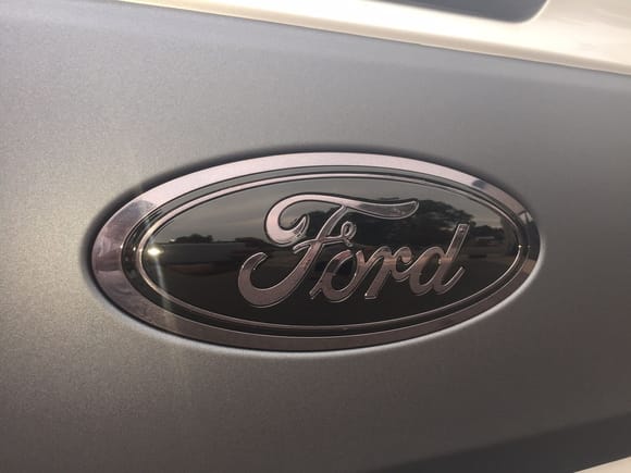 Ford Emblem: Blue to black, charcoal candy clear coat over the entire emblem.