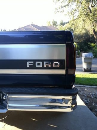 Love the trim on my tailgate it goes well with the paint and taillights.