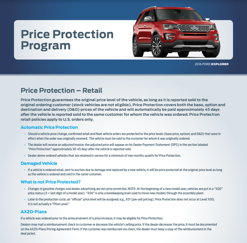Price Protection New Vehicle orders Ford F150 Forum Community of