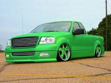 Fatherford Photoshopped laying frame in lime green