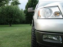 look down the side to show how far the new wheels &amp; tires stick out.