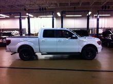 After 2" HBS level trucks sits level now