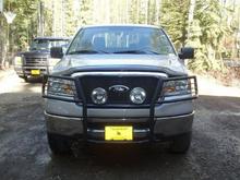 Got the 'moose lights' on.  The "Light Force" brand is pretty popular up here.  Even the State Troopers have them on their cruisers.  They have a bezel ring to adjust the beam - like a Mag-lite does, and they have all kinds of interchangable lenses available for the environment you drive in.  I have 'clear' for fast running in nice weather, and 'light yellow' with a fog lens pattern for haze and fog.  Love Em!