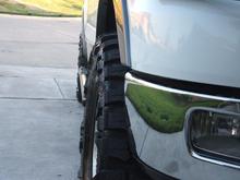 they do poke out a bit ,,, however it looks mean!!!!!!!!!!