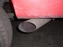 CUSTOM SIDE PIPE, FLOWTECH MUFFLER TO MAGNAFLO 2.5 MEMENDRAL BEND 45 DEGREE TO 18X4 SLANT NONROLLED TIP $80