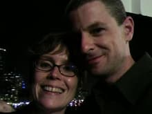 Here is me and my girl on a dinner cruise in the Boston harbor to celebrate our wedding.