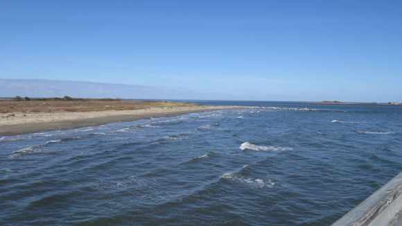 Tip of Grand Isle at Barataria Pass. The pirate Jean Lafitte and his men lived on these islands in the early 1800's.