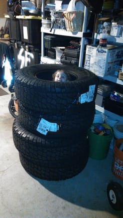 Tire inspection in progress