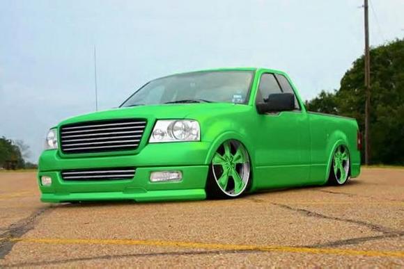 Fatherford Photoshopped laying frame in lime green