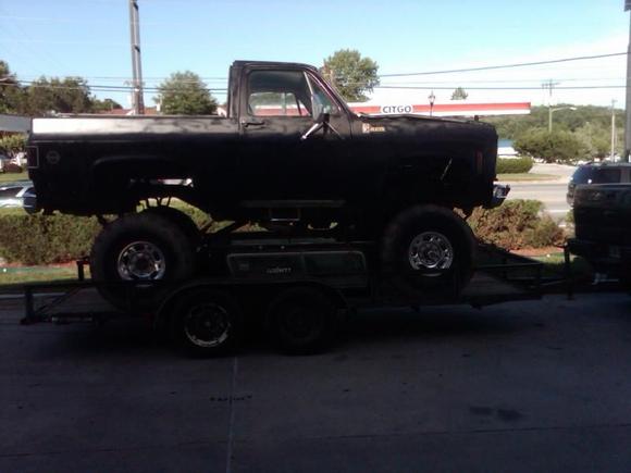 on the trailer
