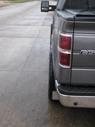 side view with Flares and tinted tails