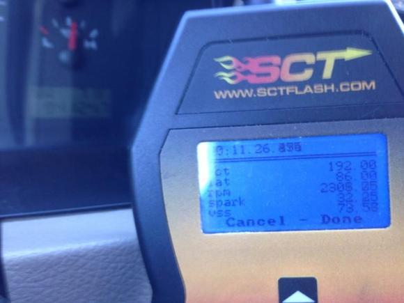 Crusing at 73mph. Ambient temp 71. IAT's 86. A 13 degree improvement.