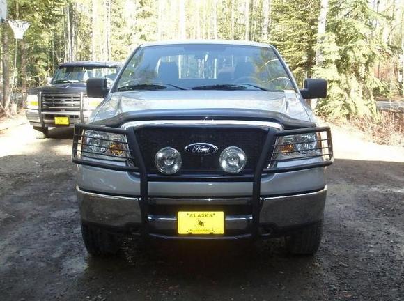 Got the 'moose lights' on.  The "Light Force" brand is pretty popular up here.  Even the State Troopers have them on their cruisers.  They have a bezel ring to adjust the beam - like a Mag-lite does, and they have all kinds of interchangable lenses available for the environment you drive in.  I have 'clear' for fast running in nice weather, and 'light yellow' with a fog lens pattern for haze and fog.  Love Em!