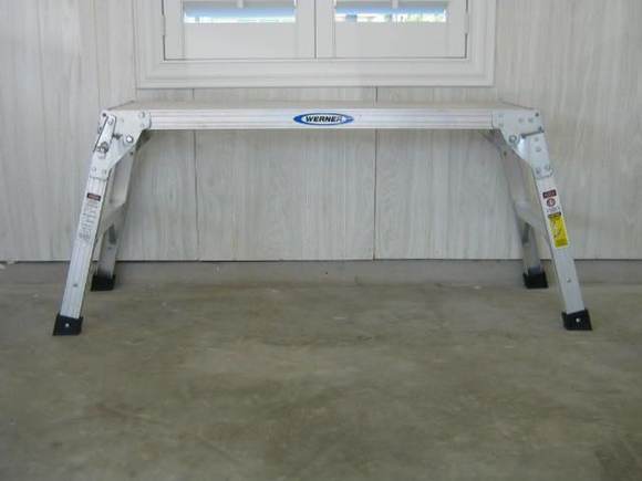 Aluminum work platform that I use when washing the tops of my taller vehicles.