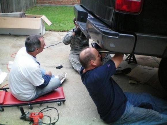 Putting exhaust on