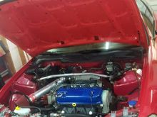 Stocker d15b7 100 hp and change. The 5spd is a jdm with taller gears and she pulls hard for a ol cool ride.