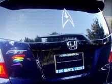 First decals for my Fit!
Dunno if the rainbow squiggle is gonna stay, since I'm planning on taking off the FIT emblem...