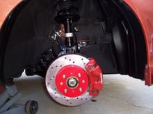 New rotors installed scale of 1-10 about 3; 1st side 1hr with cleaning of wheel well. 2nd 1/2 hour.
