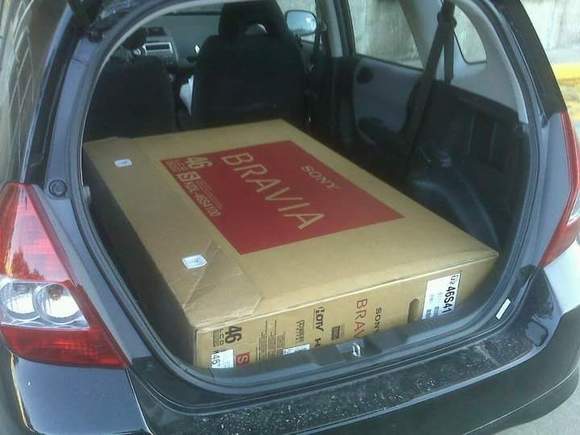 46  Big Screen in 2011, 2008 Honda Fit Sport, no problem