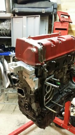 Hasport engine mount test fitted on mock up engine.