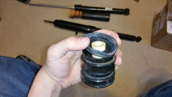 Lower tower mount rear shock (top view)