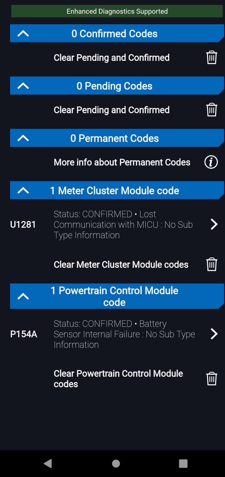 Bluedriver OBD2 scan