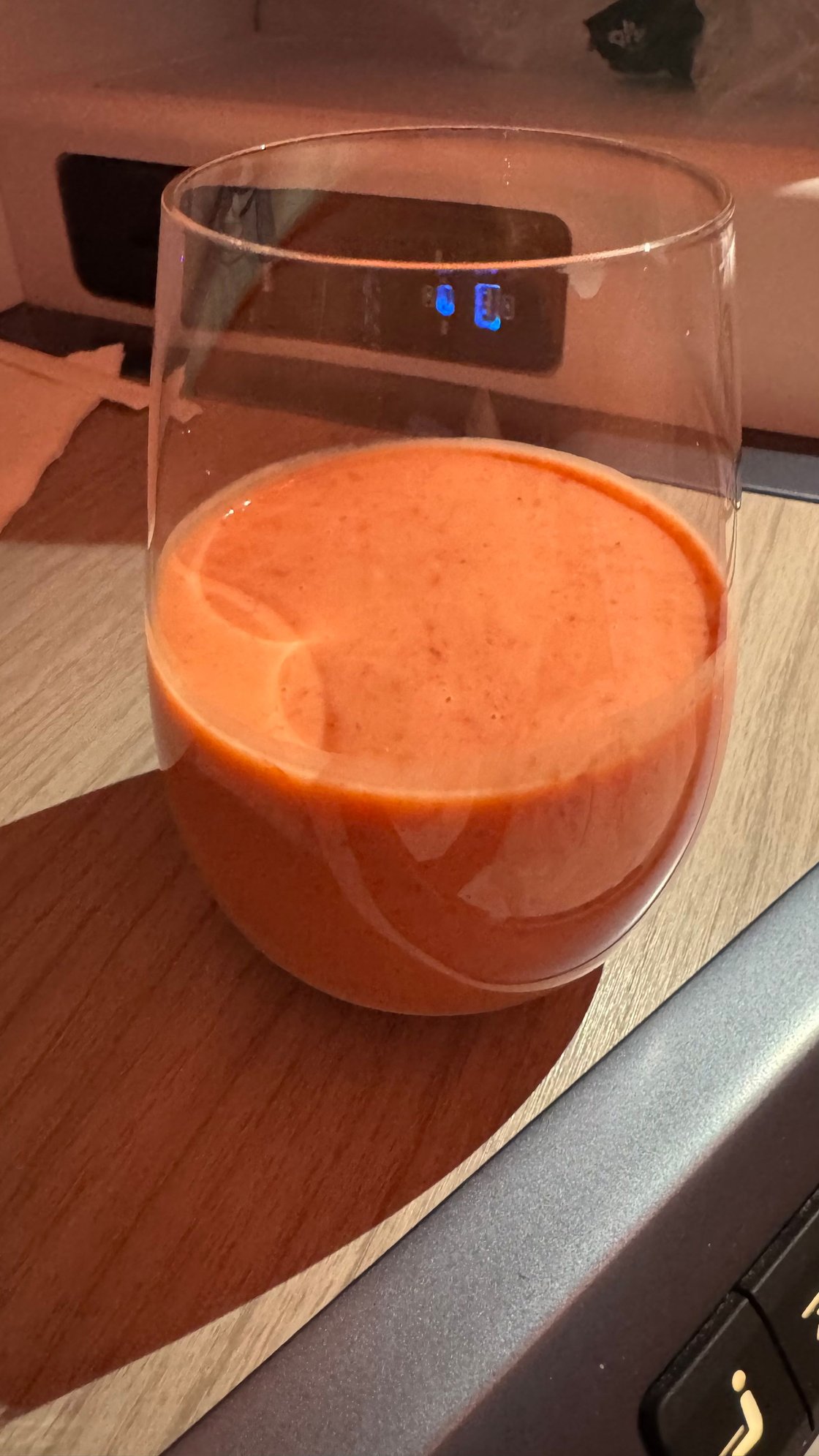 Mango and raspberry smoothie