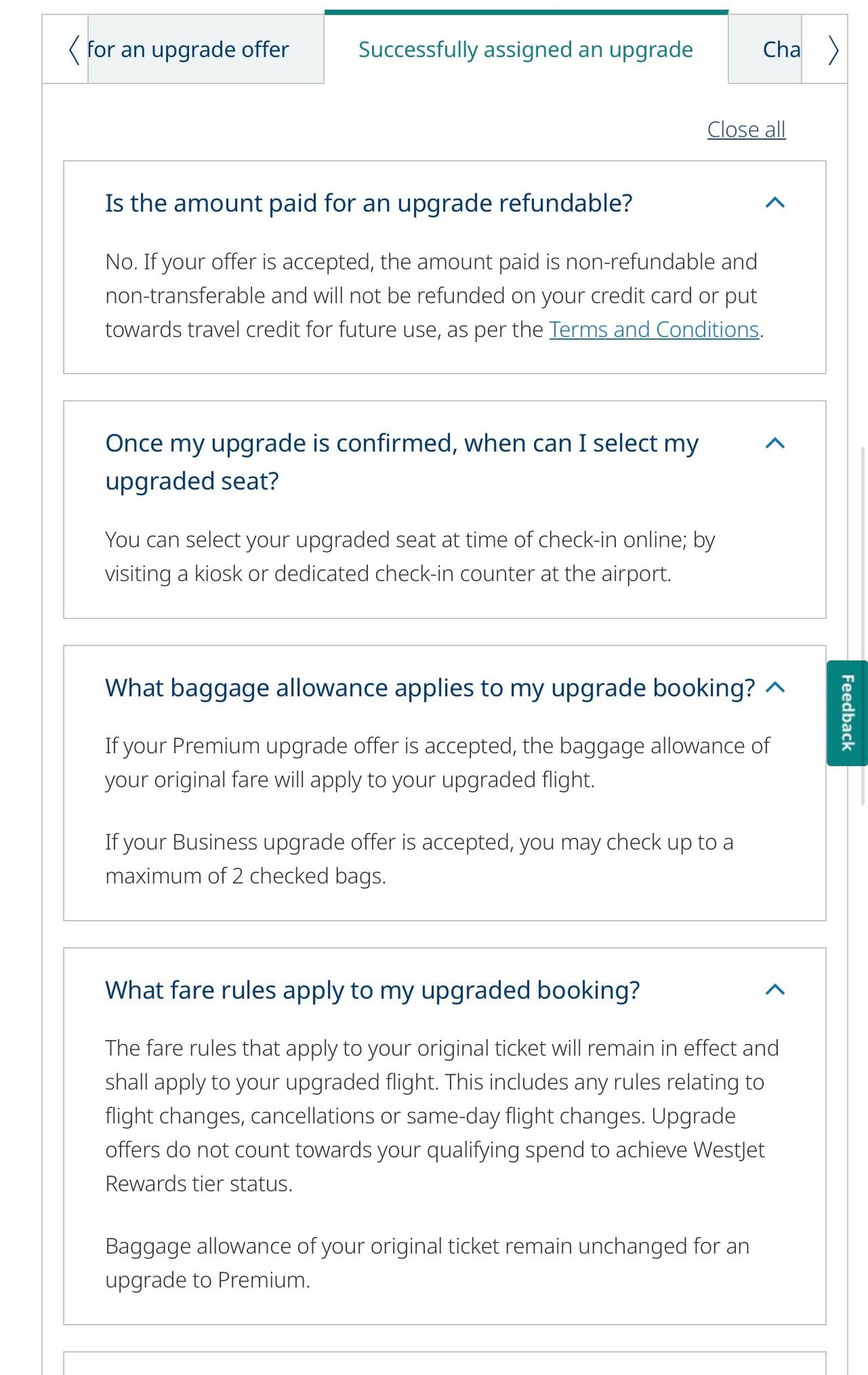 PAX - WestJet is changing its checked baggage & seat selection fees