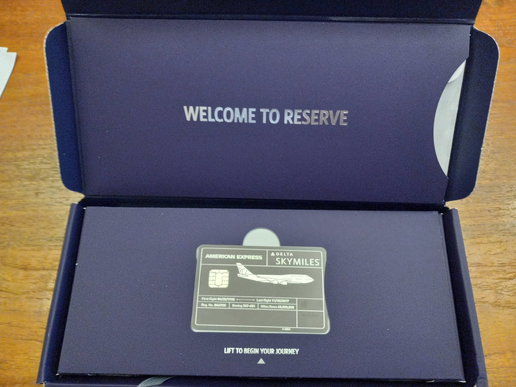 Delta debuts limited-edition Amex Reserve card, made from a Boeing 747 ...